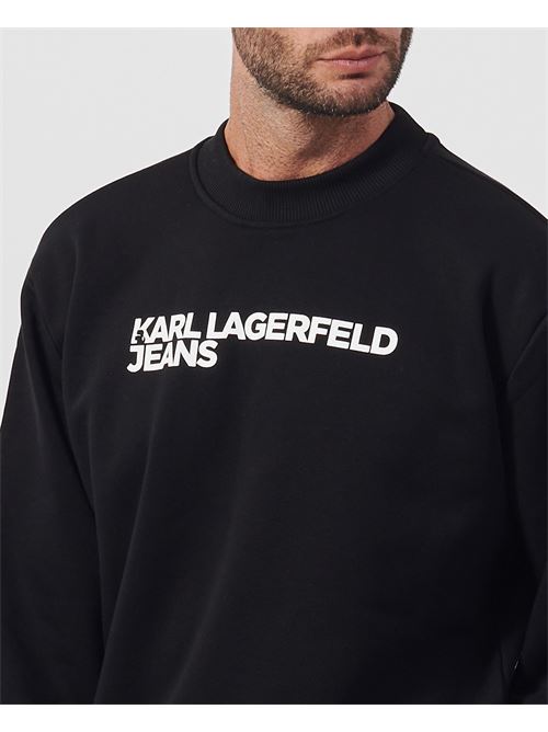 Felpa uomo Karl Lagerfeld con logo a contrasto KARL LAGERFELD | 246D1808J101